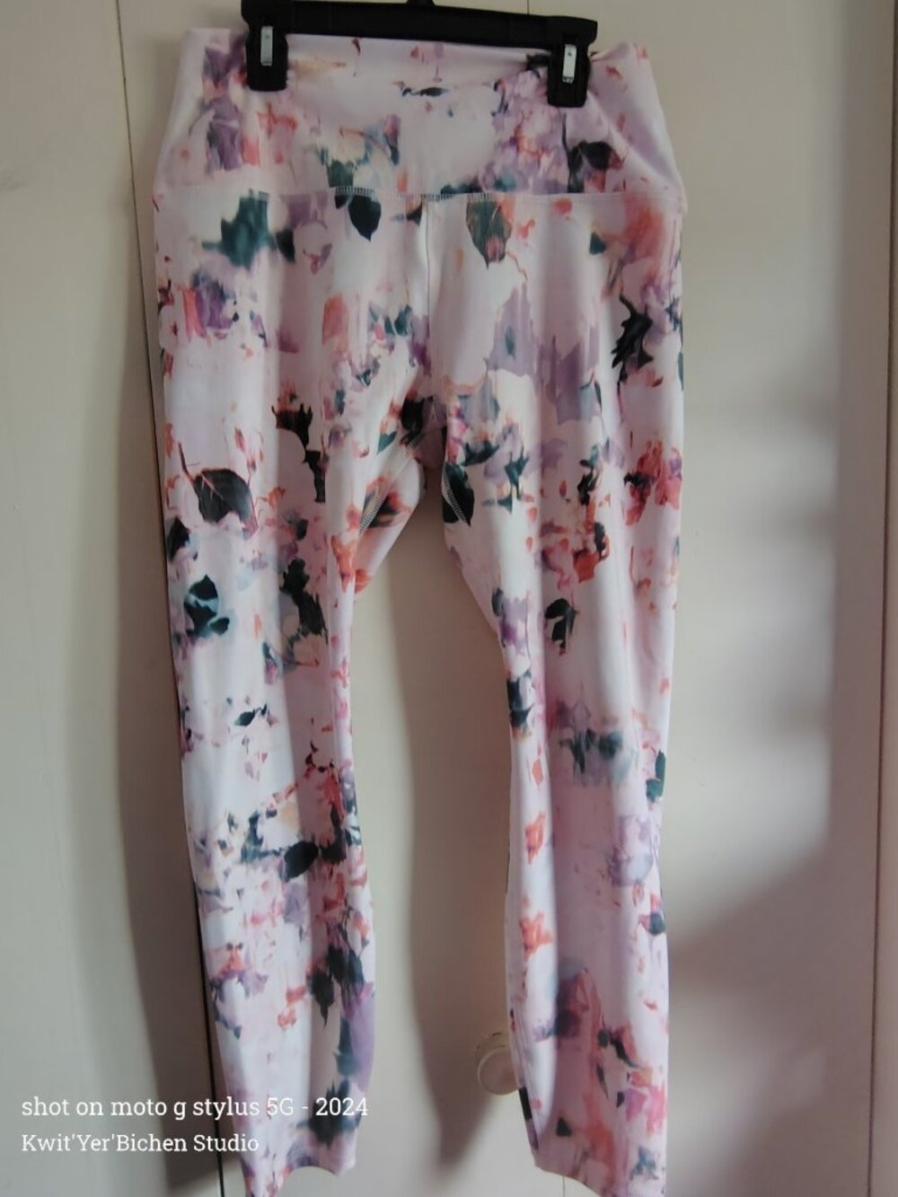 RBX Women's L/G Pink Polyester Spandex Athletic Leggings